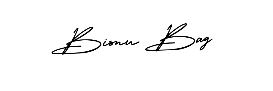 How to make Bisnu Bag signature? AmerikaSignatureDemo-Regular is a professional autograph style. Create handwritten signature for Bisnu Bag name. Bisnu Bag signature style 3 images and pictures png