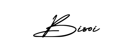 The AmerikaSignatureDemo-Regular handwriting style adds charm and authenticity to name Bisoi. A wonderful choice for personal thank-you notes. Bisoi signature style 3 images and pictures png