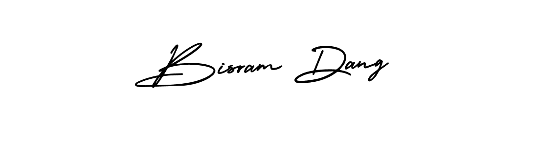 Create a beautiful signature design for name Bisram Dang. With this signature (AmerikaSignatureDemo-Regular) fonts, you can make a handwritten signature for free. Bisram Dang signature style 3 images and pictures png