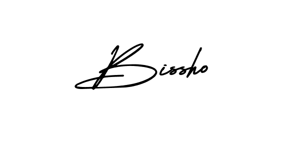 How to make Bissho name signature. Use AmerikaSignatureDemo-Regular style for creating short signs online. This is the latest handwritten sign. Bissho signature style 3 images and pictures png