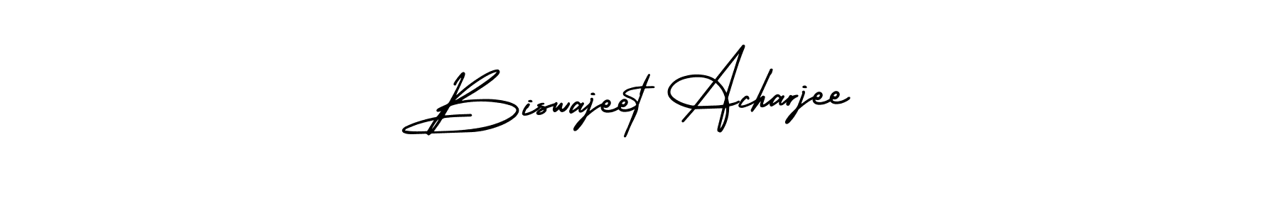 The best way (AmerikaSignatureDemo-Regular) to make a short signature is to pick only two or three words in your name. The name Biswajeet Acharjee include a total of six letters. For converting this name. Biswajeet Acharjee signature style 3 images and pictures png