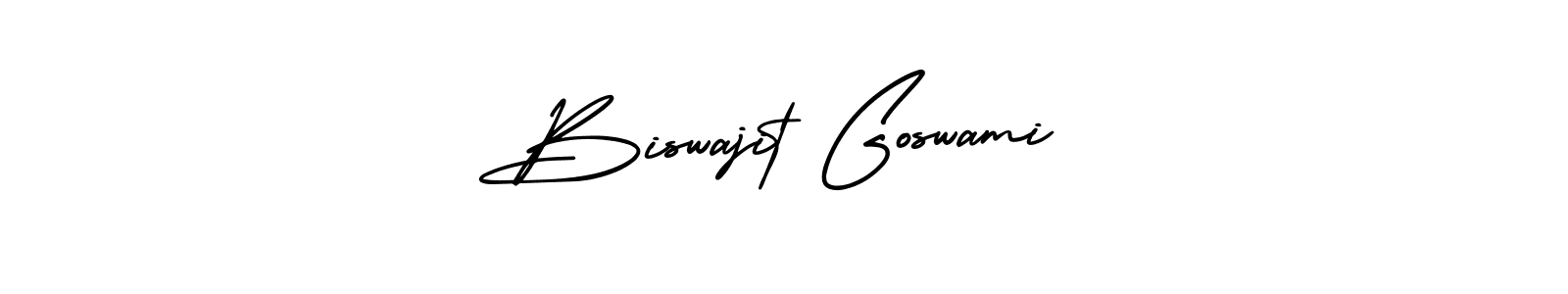 How to make Biswajit Goswami signature? AmerikaSignatureDemo-Regular is a professional autograph style. Create handwritten signature for Biswajit Goswami name. Biswajit Goswami signature style 3 images and pictures png