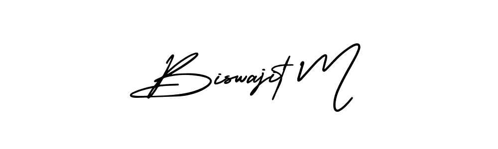 Similarly AmerikaSignatureDemo-Regular is the best handwritten signature design. Signature creator online .You can use it as an online autograph creator for name Biswajit M. Biswajit M signature style 3 images and pictures png