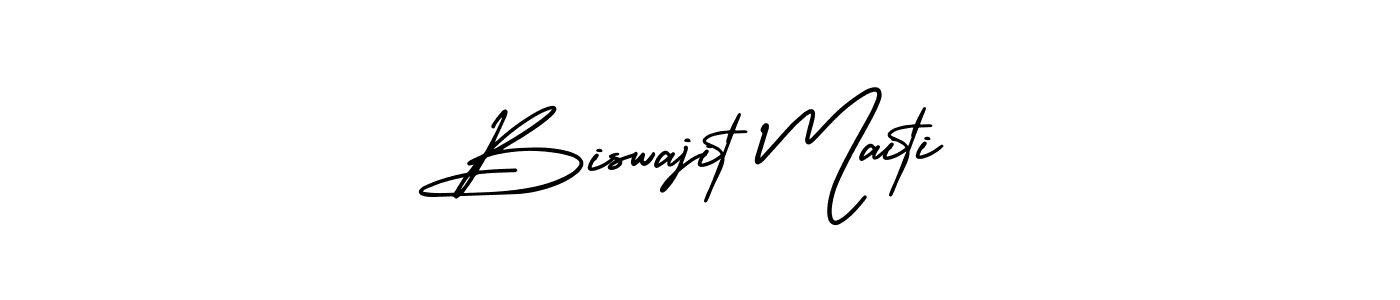 This is the best signature style for the Biswajit Maiti name. Also you like these signature font (AmerikaSignatureDemo-Regular). Mix name signature. Biswajit Maiti signature style 3 images and pictures png