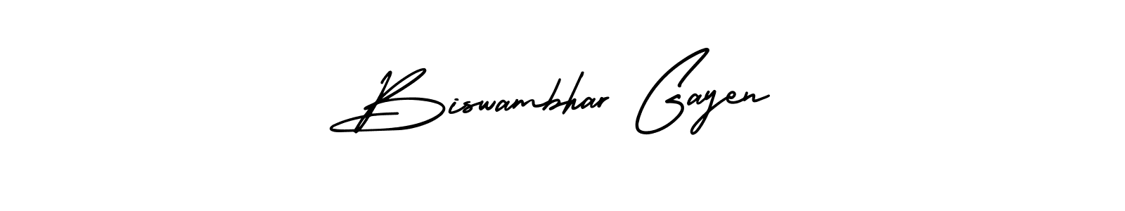 Biswambhar Gayen stylish signature style. Best Handwritten Sign (AmerikaSignatureDemo-Regular) for my name. Handwritten Signature Collection Ideas for my name Biswambhar Gayen. Biswambhar Gayen signature style 3 images and pictures png