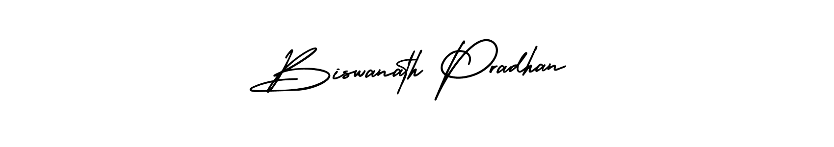 You should practise on your own different ways (AmerikaSignatureDemo-Regular) to write your name (Biswanath Pradhan) in signature. don't let someone else do it for you. Biswanath Pradhan signature style 3 images and pictures png