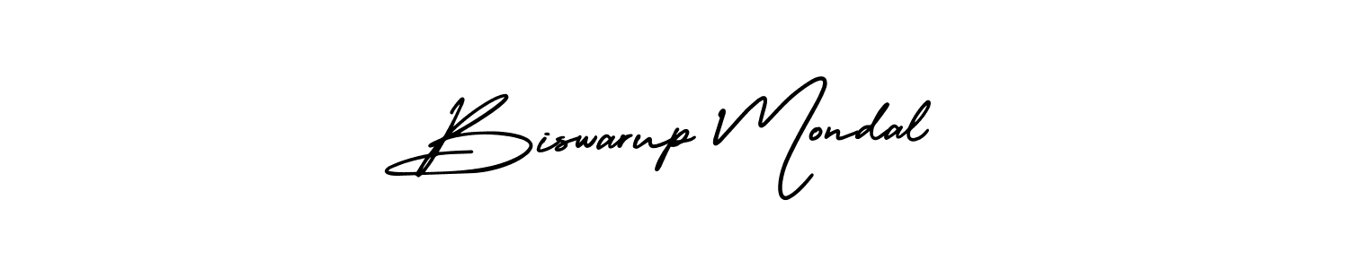 How to make Biswarup Mondal name signature. Use AmerikaSignatureDemo-Regular style for creating short signs online. This is the latest handwritten sign. Biswarup Mondal signature style 3 images and pictures png