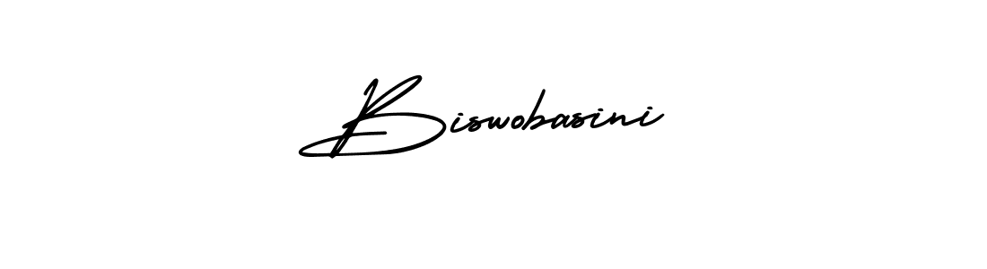 How to make Biswobasini name signature. Use AmerikaSignatureDemo-Regular style for creating short signs online. This is the latest handwritten sign. Biswobasini signature style 3 images and pictures png