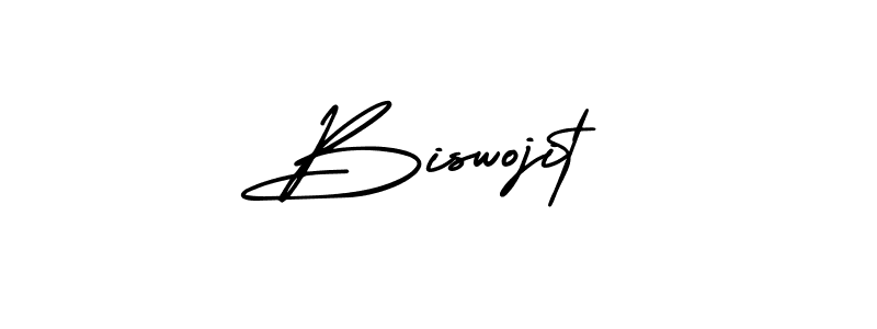 Use a signature maker to create a handwritten signature online. With this signature software, you can design (AmerikaSignatureDemo-Regular) your own signature for name Biswojit. Biswojit signature style 3 images and pictures png