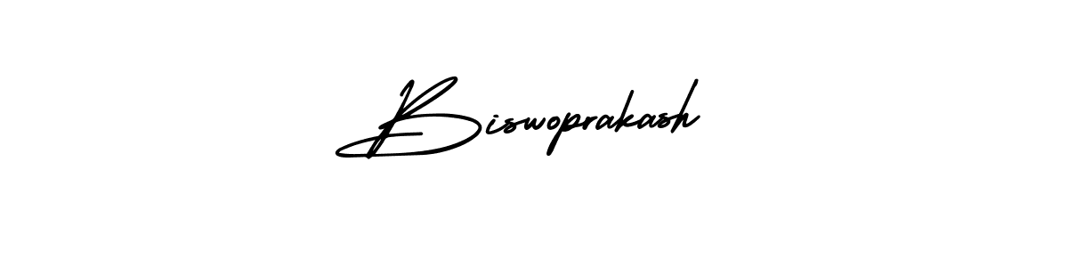 This is the best signature style for the Biswoprakash name. Also you like these signature font (AmerikaSignatureDemo-Regular). Mix name signature. Biswoprakash signature style 3 images and pictures png