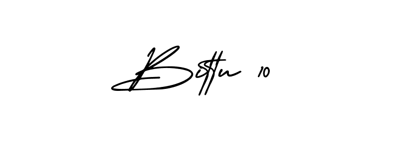 How to make Bittu 10 name signature. Use AmerikaSignatureDemo-Regular style for creating short signs online. This is the latest handwritten sign. Bittu 10 signature style 3 images and pictures png