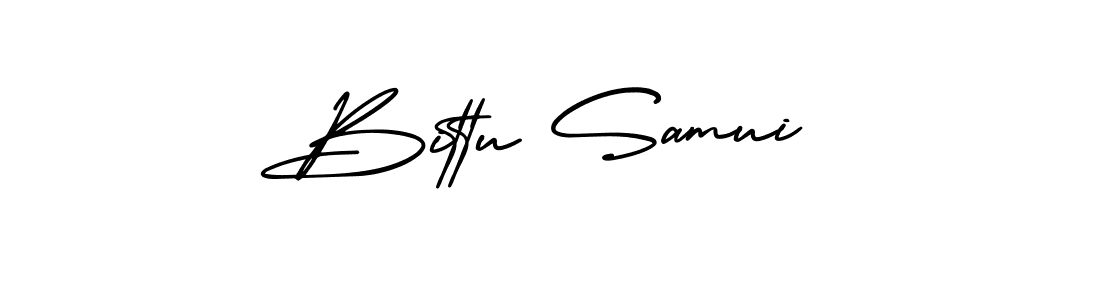 Make a beautiful signature design for name Bittu Samui. With this signature (AmerikaSignatureDemo-Regular) style, you can create a handwritten signature for free. Bittu Samui signature style 3 images and pictures png