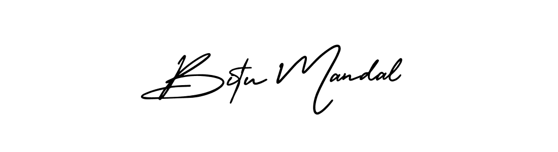 Bitu Mandal stylish signature style. Best Handwritten Sign (AmerikaSignatureDemo-Regular) for my name. Handwritten Signature Collection Ideas for my name Bitu Mandal. Bitu Mandal signature style 3 images and pictures png