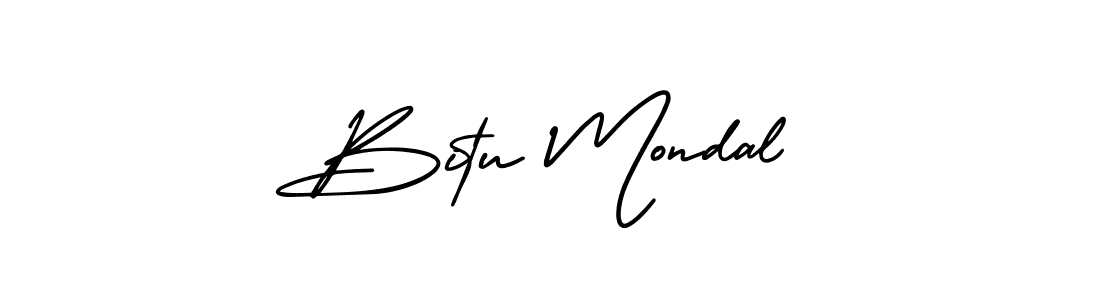 It looks lik you need a new signature style for name Bitu Mondal. Design unique handwritten (AmerikaSignatureDemo-Regular) signature with our free signature maker in just a few clicks. Bitu Mondal signature style 3 images and pictures png