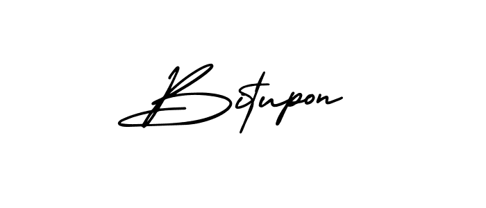 How to make Bitupon name signature. Use AmerikaSignatureDemo-Regular style for creating short signs online. This is the latest handwritten sign. Bitupon signature style 3 images and pictures png