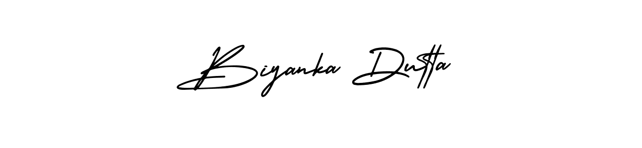 Biyanka Dutta stylish signature style. Best Handwritten Sign (AmerikaSignatureDemo-Regular) for my name. Handwritten Signature Collection Ideas for my name Biyanka Dutta. Biyanka Dutta signature style 3 images and pictures png