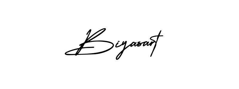 How to make Biyasart signature? AmerikaSignatureDemo-Regular is a professional autograph style. Create handwritten signature for Biyasart name. Biyasart signature style 3 images and pictures png