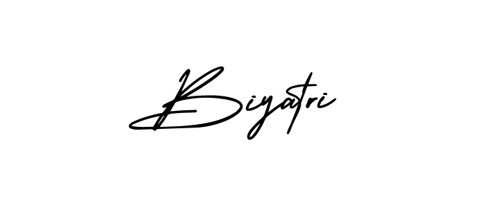 Create a beautiful signature design for name Biyatri. With this signature (AmerikaSignatureDemo-Regular) fonts, you can make a handwritten signature for free. Biyatri signature style 3 images and pictures png