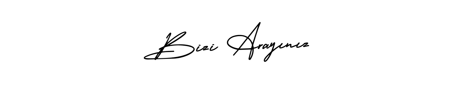 Design your own signature with our free online signature maker. With this signature software, you can create a handwritten (AmerikaSignatureDemo-Regular) signature for name Bizi Arayınız. Bizi Arayınız signature style 3 images and pictures png