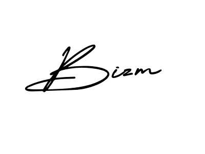 You should practise on your own different ways (AmerikaSignatureDemo-Regular) to write your name (Bizm) in signature. don't let someone else do it for you. Bizm signature style 3 images and pictures png