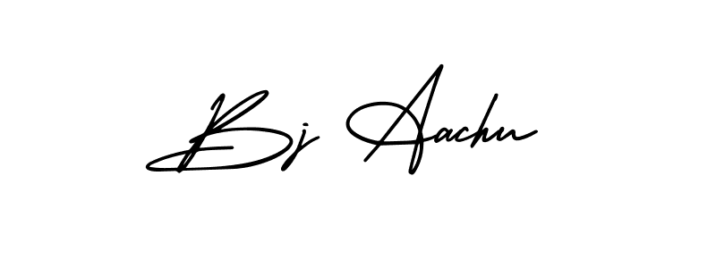 This is the best signature style for the Bj Aachu name. Also you like these signature font (AmerikaSignatureDemo-Regular). Mix name signature. Bj Aachu signature style 3 images and pictures png