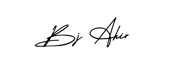 Also You can easily find your signature by using the search form. We will create Bj Ahir name handwritten signature images for you free of cost using AmerikaSignatureDemo-Regular sign style. Bj Ahir signature style 3 images and pictures png