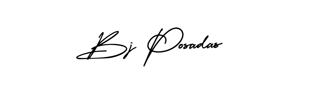 Make a beautiful signature design for name Bj Posadas. With this signature (AmerikaSignatureDemo-Regular) style, you can create a handwritten signature for free. Bj Posadas signature style 3 images and pictures png