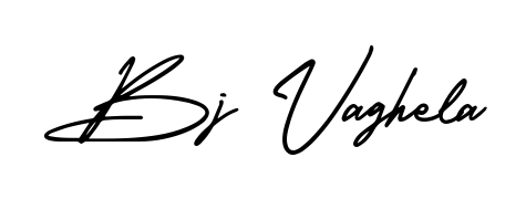 This is the best signature style for the Bj Vaghela name. Also you like these signature font (AmerikaSignatureDemo-Regular). Mix name signature. Bj Vaghela signature style 3 images and pictures png