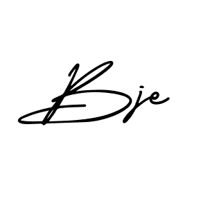 Bje stylish signature style. Best Handwritten Sign (AmerikaSignatureDemo-Regular) for my name. Handwritten Signature Collection Ideas for my name Bje. Bje signature style 3 images and pictures png