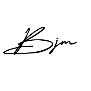 Create a beautiful signature design for name Bjm. With this signature (AmerikaSignatureDemo-Regular) fonts, you can make a handwritten signature for free. Bjm signature style 3 images and pictures png