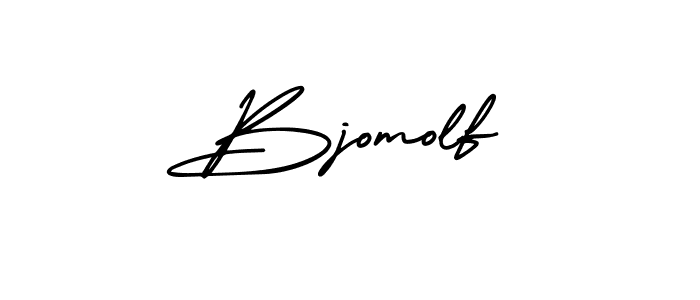 It looks lik you need a new signature style for name Bjomolf. Design unique handwritten (AmerikaSignatureDemo-Regular) signature with our free signature maker in just a few clicks. Bjomolf signature style 3 images and pictures png