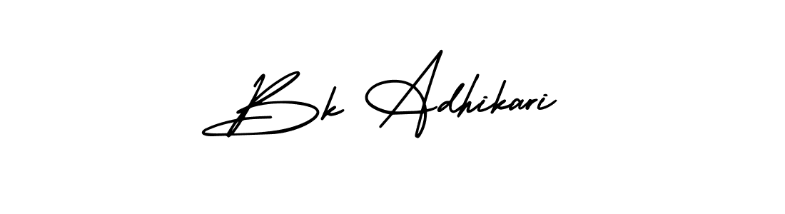 This is the best signature style for the Bk Adhikari name. Also you like these signature font (AmerikaSignatureDemo-Regular). Mix name signature. Bk Adhikari signature style 3 images and pictures png