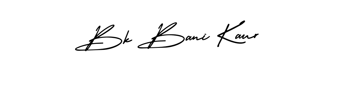 Make a short Bk Bani Kaur signature style. Manage your documents anywhere anytime using AmerikaSignatureDemo-Regular. Create and add eSignatures, submit forms, share and send files easily. Bk Bani Kaur signature style 3 images and pictures png
