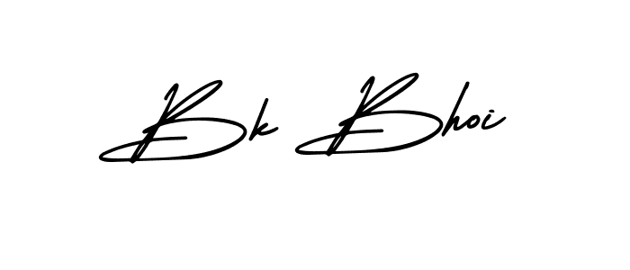 You should practise on your own different ways (AmerikaSignatureDemo-Regular) to write your name (Bk Bhoi) in signature. don't let someone else do it for you. Bk Bhoi signature style 3 images and pictures png