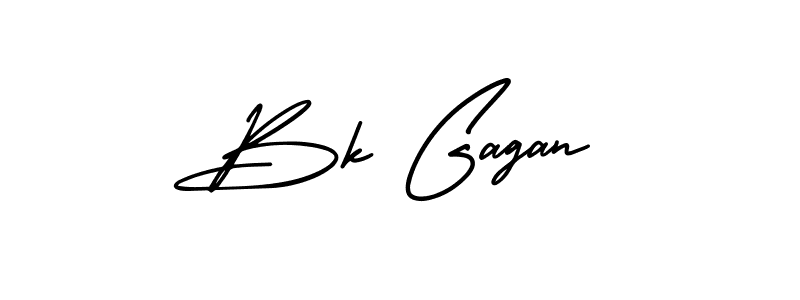 Make a beautiful signature design for name Bk Gagan. With this signature (AmerikaSignatureDemo-Regular) style, you can create a handwritten signature for free. Bk Gagan signature style 3 images and pictures png