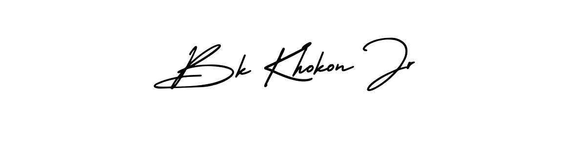 It looks lik you need a new signature style for name Bk Khokon Jr. Design unique handwritten (AmerikaSignatureDemo-Regular) signature with our free signature maker in just a few clicks. Bk Khokon Jr signature style 3 images and pictures png