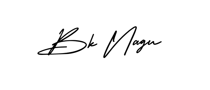 Design your own signature with our free online signature maker. With this signature software, you can create a handwritten (AmerikaSignatureDemo-Regular) signature for name Bk Nagu. Bk Nagu signature style 3 images and pictures png