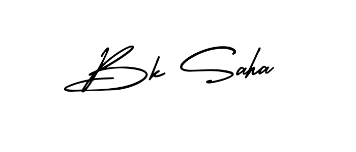 Design your own signature with our free online signature maker. With this signature software, you can create a handwritten (AmerikaSignatureDemo-Regular) signature for name Bk Saha. Bk Saha signature style 3 images and pictures png