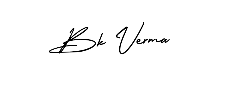 Create a beautiful signature design for name Bk Verma. With this signature (AmerikaSignatureDemo-Regular) fonts, you can make a handwritten signature for free. Bk Verma signature style 3 images and pictures png