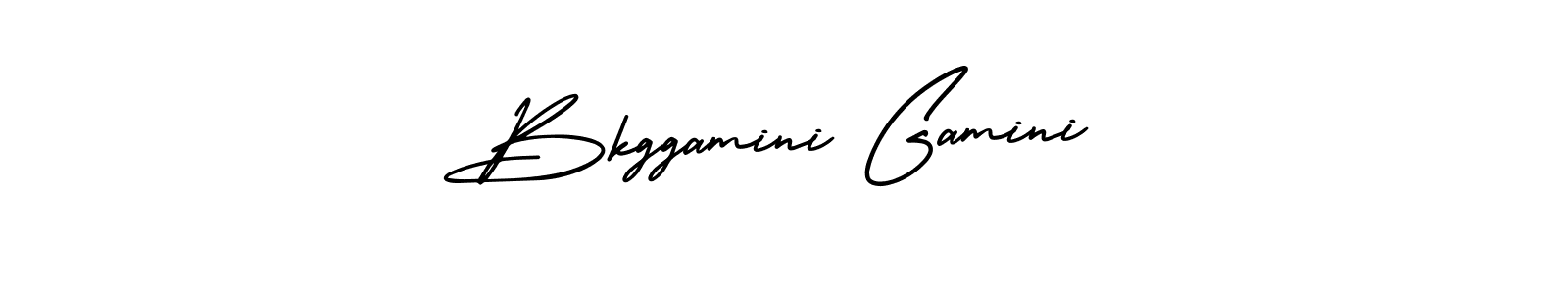 This is the best signature style for the Bkggamini Gamini name. Also you like these signature font (AmerikaSignatureDemo-Regular). Mix name signature. Bkggamini Gamini signature style 3 images and pictures png
