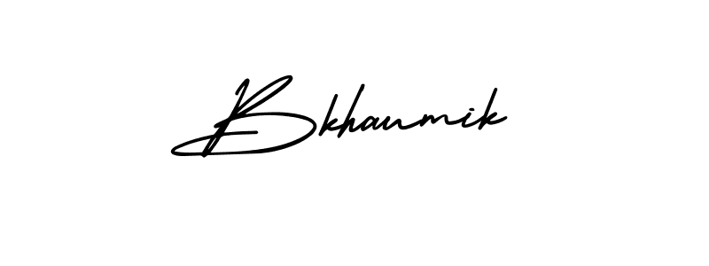 You should practise on your own different ways (AmerikaSignatureDemo-Regular) to write your name (Bkhaumik) in signature. don't let someone else do it for you. Bkhaumik signature style 3 images and pictures png