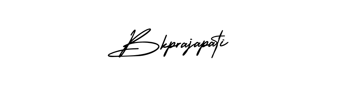 You should practise on your own different ways (AmerikaSignatureDemo-Regular) to write your name (Bkprajapati) in signature. don't let someone else do it for you. Bkprajapati signature style 3 images and pictures png