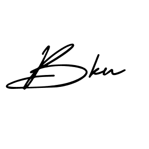 Make a beautiful signature design for name Bku. With this signature (AmerikaSignatureDemo-Regular) style, you can create a handwritten signature for free. Bku signature style 3 images and pictures png