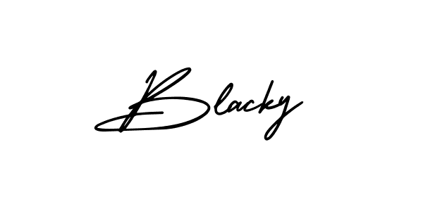 How to Draw Blacky signature style? AmerikaSignatureDemo-Regular is a latest design signature styles for name Blacky. Blacky signature style 3 images and pictures png