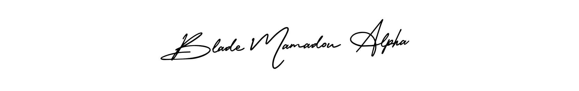 Blade Mamadou Alpha stylish signature style. Best Handwritten Sign (AmerikaSignatureDemo-Regular) for my name. Handwritten Signature Collection Ideas for my name Blade Mamadou Alpha. Blade Mamadou Alpha signature style 3 images and pictures png