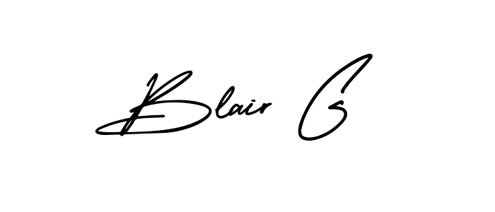 Similarly AmerikaSignatureDemo-Regular is the best handwritten signature design. Signature creator online .You can use it as an online autograph creator for name Blair G. Blair G signature style 3 images and pictures png