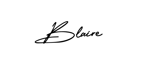 Use a signature maker to create a handwritten signature online. With this signature software, you can design (AmerikaSignatureDemo-Regular) your own signature for name Blaire. Blaire signature style 3 images and pictures png