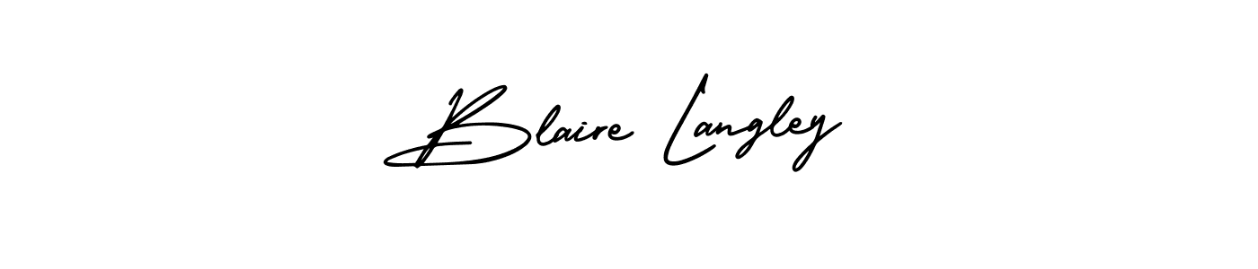 How to make Blaire Langley name signature. Use AmerikaSignatureDemo-Regular style for creating short signs online. This is the latest handwritten sign. Blaire Langley signature style 3 images and pictures png