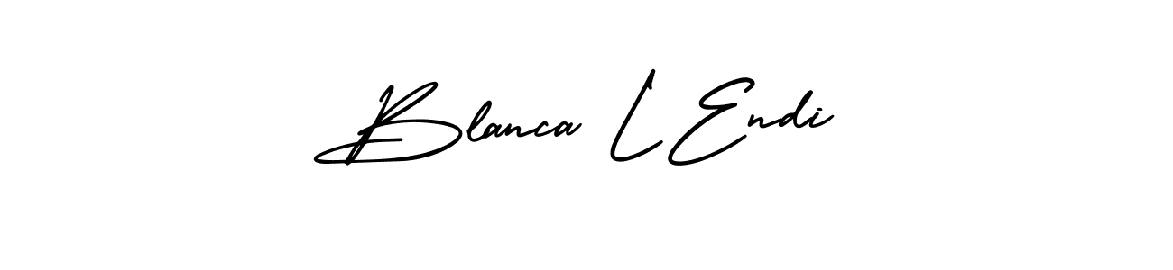 Also You can easily find your signature by using the search form. We will create Blanca L Endi name handwritten signature images for you free of cost using AmerikaSignatureDemo-Regular sign style. Blanca L Endi signature style 3 images and pictures png