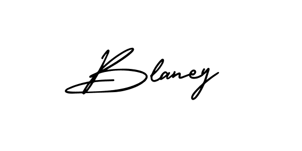 Blaney stylish signature style. Best Handwritten Sign (AmerikaSignatureDemo-Regular) for my name. Handwritten Signature Collection Ideas for my name Blaney. Blaney signature style 3 images and pictures png